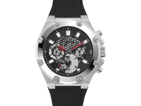 Men s Watch Guess GW0334G1 Black (Ø 46 mm) Online Hot Sale