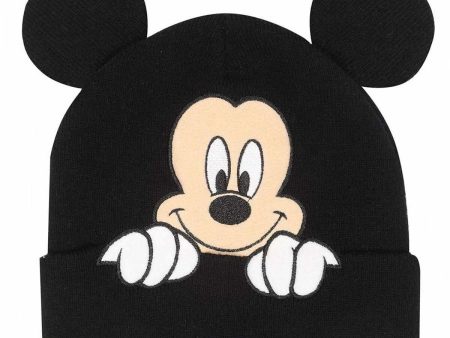 Hat Mickey Mouse Peeping Black For Discount