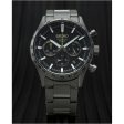 Men s Watch Seiko SSB413P1 Black Silver Hot on Sale