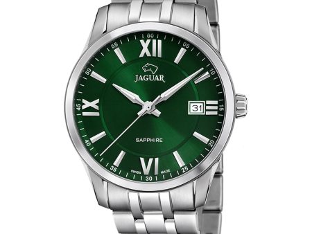 Men s Watch Jaguar J964 3 Green Silver Online Sale