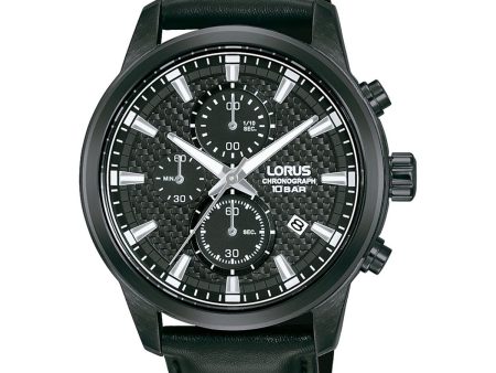 Men s Watch Lorus SPORTS Black (Ø 45 mm) For Discount