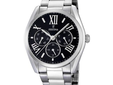 Men s Watch Festina F16750_2 Black Silver on Sale