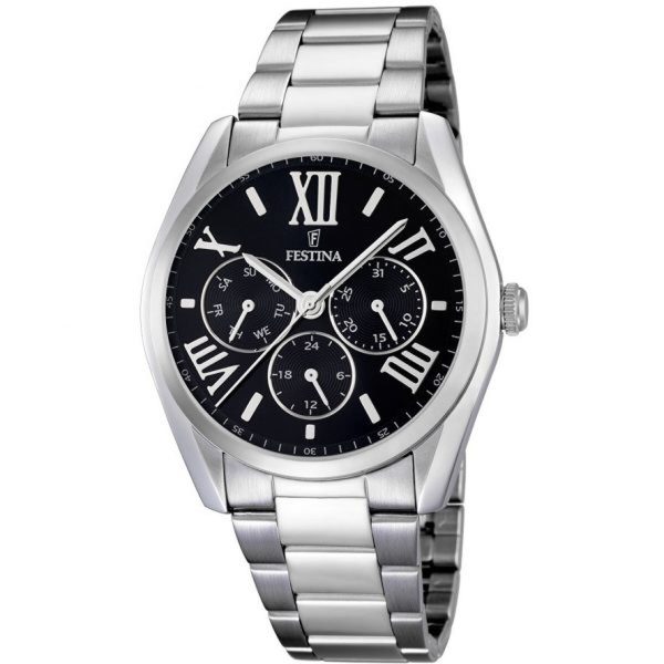 Men s Watch Festina F16750_2 Black Silver on Sale