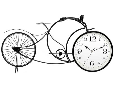 Table clock Bicycle Black Metal 95 x 50 x 12 cm Cheap