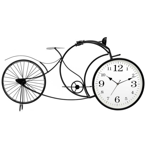 Table clock Bicycle Black Metal 95 x 50 x 12 cm Cheap