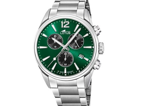 Men s Watch Lotus 18690 4 Green Silver Online Hot Sale