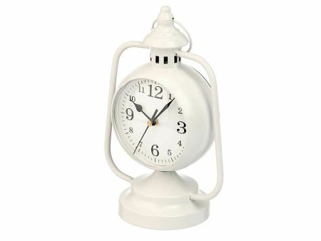 Table clock Lamp White Metal 17 x 25 x 11,3 cm (4 Units) Online Sale