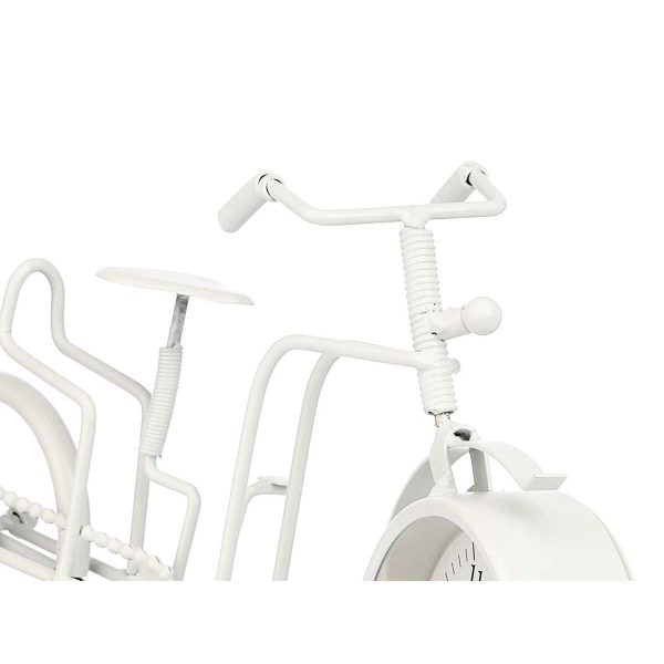 Table clock Bicycle White Metal 33 x 21 x 4 cm (4 Units) Online now