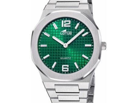 Men s Watch Lotus 18841 3 Green Silver (Ø 40 mm) Discount