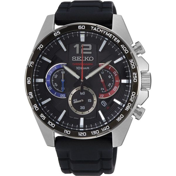 Men s Watch Seiko SSB347P1 Black Online Hot Sale