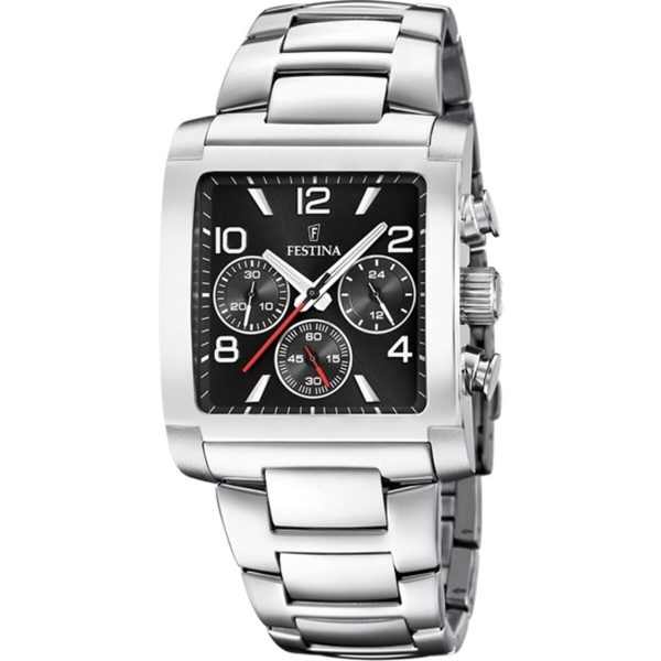 Men s Watch Festina F20652 3 Black Silver Online