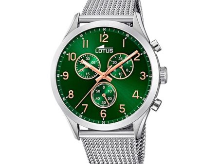 Men s Watch Lotus 18637 2 Green Silver Cheap