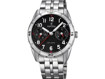 Men s Watch Festina F16908 3 Black Silver Sale