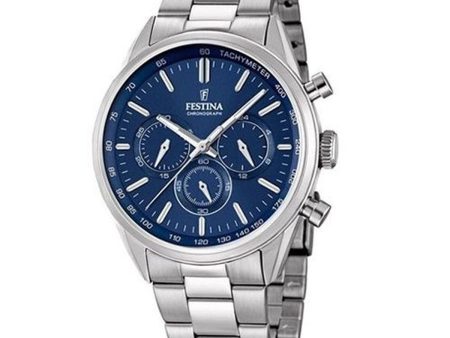 Men s Watch Festina F16820 2 Silver Supply