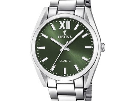 Men s Watch Festina F20622 4 Green Silver Sale