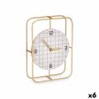 Table clock Squared Black Metal MDF Wood 18,5 x 25,5 x 6 cm (6 Units) Hot on Sale