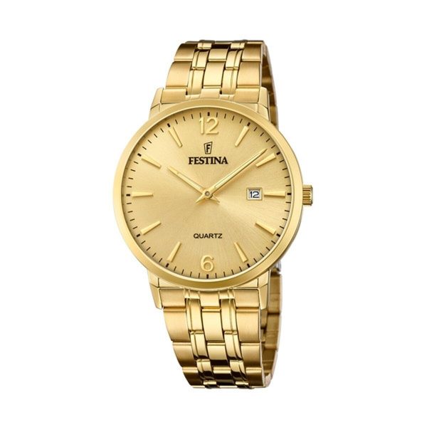 Men s Watch Festina F20513 3 Golden on Sale