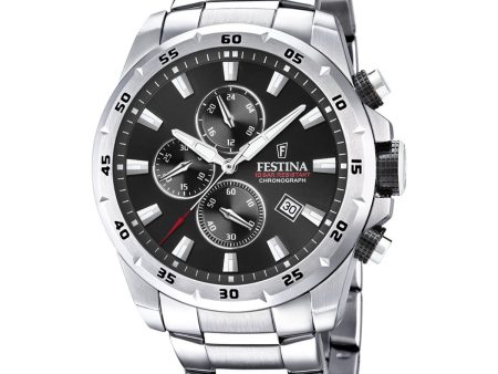 Men s Watch Festina F20463 4 Black Silver For Sale