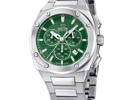 Men s Watch Jaguar J805 C Green Silver For Sale