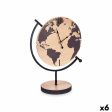 Table clock World Map Black Metal MDF Wood 22,5 x 30,5 x 12 cm (6 Units) For Sale