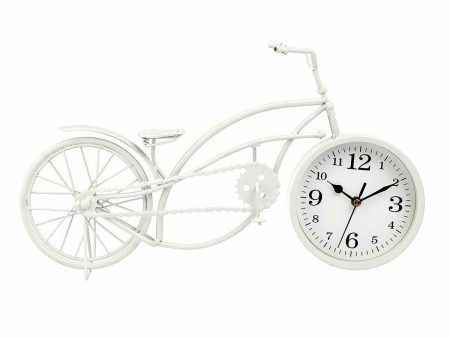 Table clock Bicycle White Metal 42 x 24 x 10 cm (4 Units) Online Sale