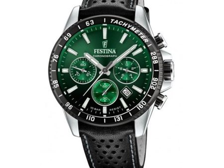 Men s Watch Festina F20561 5 Black Green Online Hot Sale