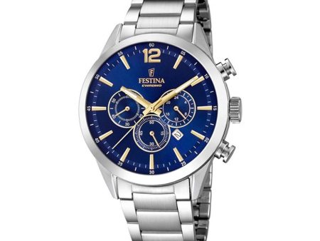 Men s Watch Festina F20343 2 Silver Supply