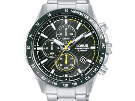 Men s Watch Lorus RM397HX9 Black Silver on Sale