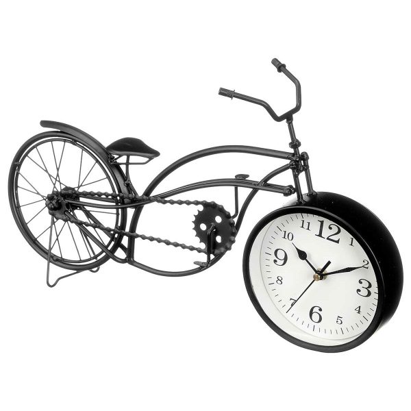 Table clock Bicycle Black Metal 42 x 24 x 10 cm (4 Units) Supply