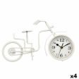 Table clock Bicycle White Metal 33 x 21 x 4 cm (4 Units) Online now