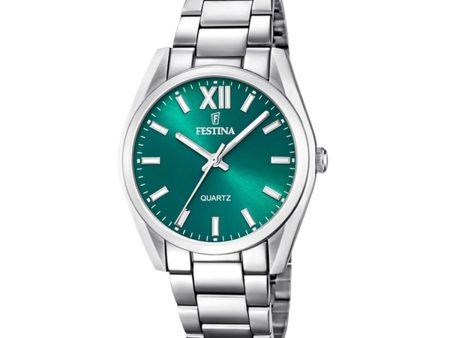 Men s Watch Festina F20622 C Green Silver Online Hot Sale