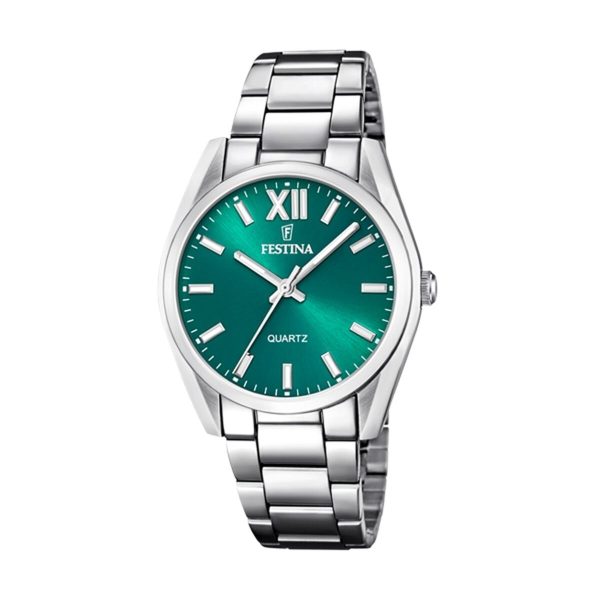 Men s Watch Festina F20622 C Green Silver Online Hot Sale