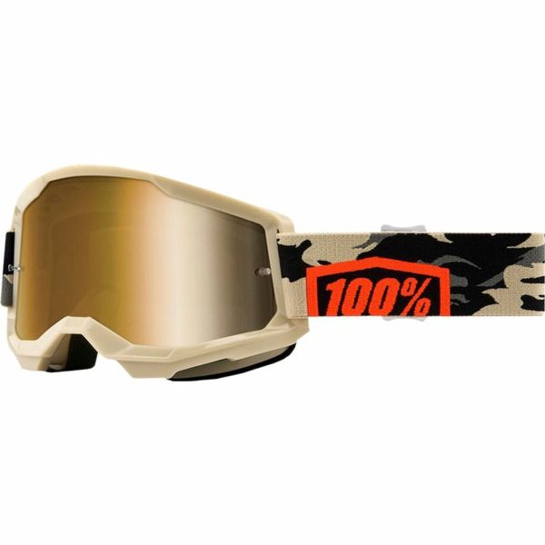 Sunglasses 100 %  Downhill Strata 2 Goggle Kombat Beige One size Motocross Online now