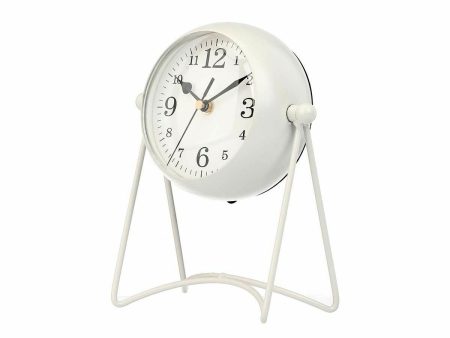 Table clock White Metal 15,5 x 20 x 11 cm (4 Units) Online Sale