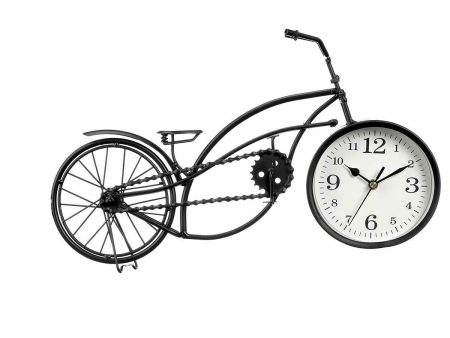 Table clock Bicycle Black Metal 42 x 24 x 10 cm (4 Units) Supply