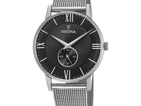 Men s Watch Festina F20568 4 Black Silver Online