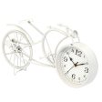 Table clock Bicycle White Metal 40 x 19,5 x 7 cm (4 Units) Supply