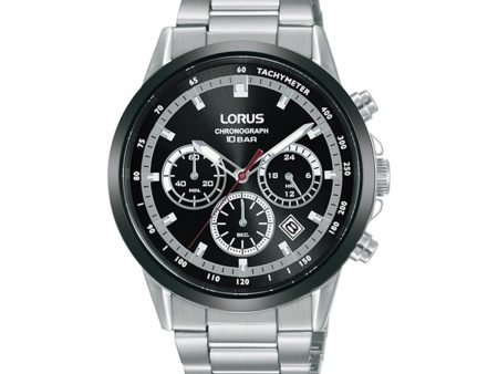 Men s Watch Lorus RT397JX9 Black Silver on Sale