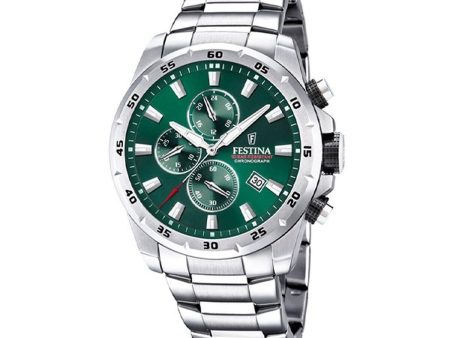 Men s Watch Festina F20463 3 Green Silver on Sale