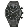 Men s Watch Seiko SSB415P1 Black on Sale