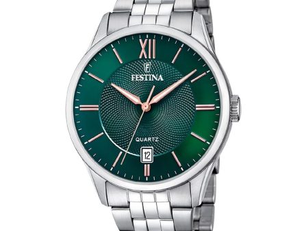 Men s Watch Festina F20425 7 Green Silver Supply