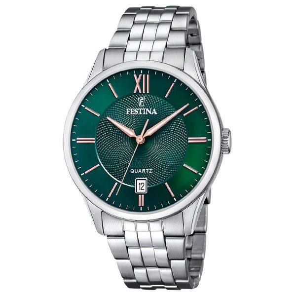 Men s Watch Festina F20425 7 Green Silver Supply