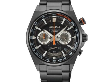 Men s Watch Seiko SSB399P1 Black For Cheap