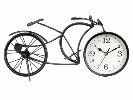 Table clock Bicycle Black Metal 40 x 19,5 x 7 cm (4 Units) Discount