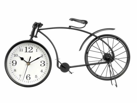 Table clock Bicycle Black Metal 38 x 20 x 4 cm (4 Units) For Discount