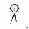 Table clock Tripod Black Metal 14 x 30 x 11 cm (4 Units) Online Sale