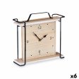 Table clock Black Metal MDF Wood 23 x 21 x 7 cm (6 Units) For Cheap