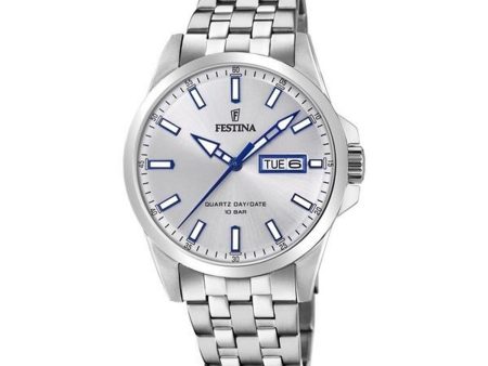 Men s Watch Festina F20357 1 Silver Cheap