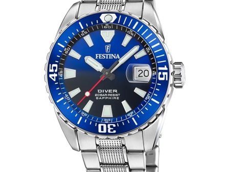 Men s Watch Festina F20669 1 Silver For Sale