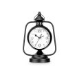 Table clock Lamp Black Metal 17 x 25 x 11,3 cm (4 Units) For Sale